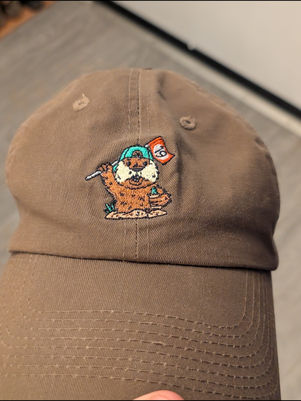 Brown Gopher Embroidered Baseball Cap